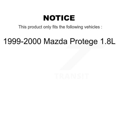 Wheel Bearing Disc Brake Rotor & Pads Front Kit For 1999-2000 Mazda Protege 1.8L