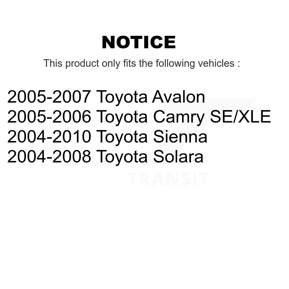 Wheel Bearing Brake Rotor & Pads Front Kit For Toyota Sienna Camry Solara Avalon