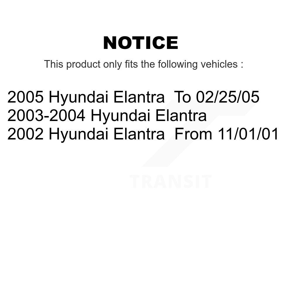 Wheel Bearing Disc Brake Rotors And Pads Front Kit For Hyundai Elantra