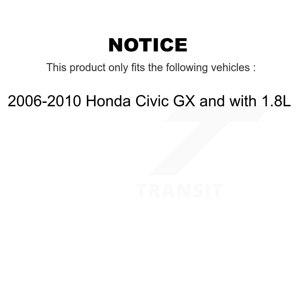 Wheel Bearing Brake Rotor & Pad Front Kit For 2006-2010 Honda Civic GX with 1.8L