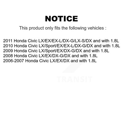 Wheel Bearing Disc Brake Rotors And Semi-Metallic Pads Front Kit For Honda Civic