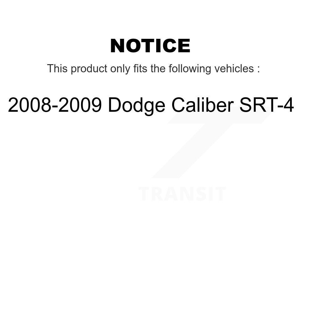 Wheel Bearing Disc Brake Rotor & Pad Front Kit For 2008-2009 Dodge Caliber SRT-4