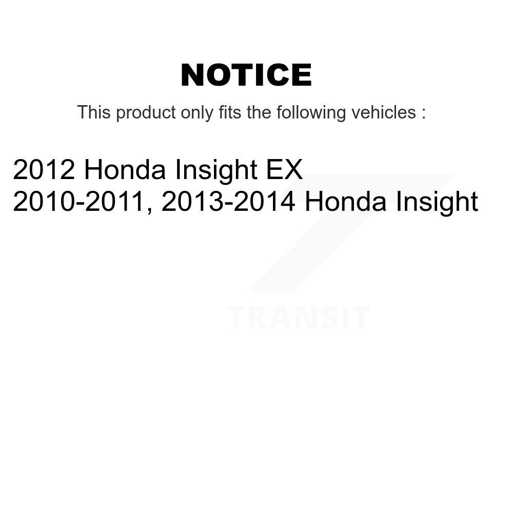 Wheel Bearing Disc Brake Rotor And Semi-Metallic Pad Front Kit For Honda Insight