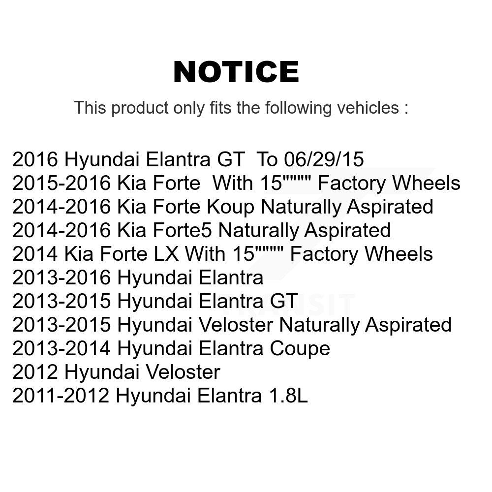 Wheel Bearing Brake Rotor Pads Front Kit For Hyundai Elantra GT Kia Forte Forte5