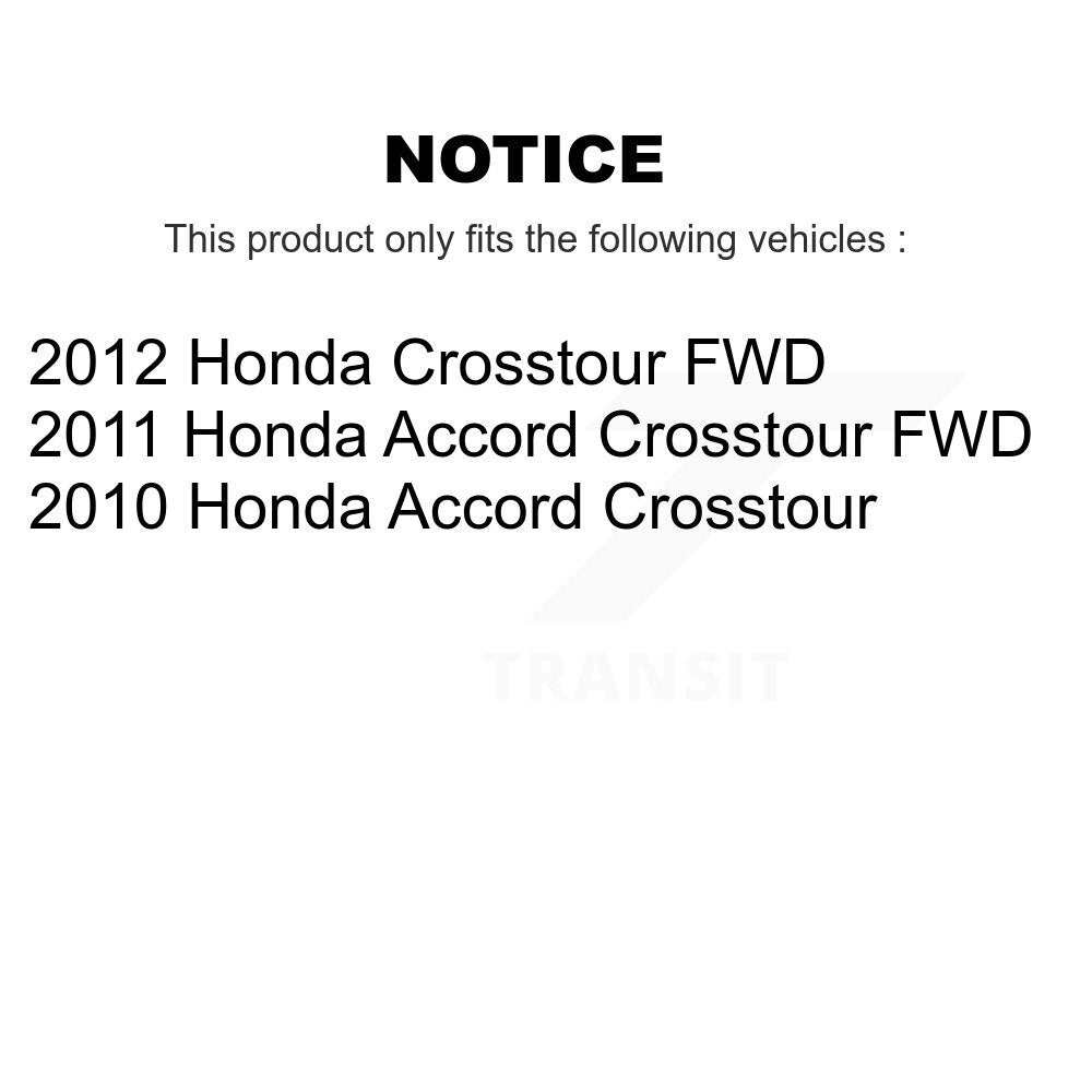 Wheel Bearing Disc Brake Rotors And Pads Front Kit For Honda Accord Crosstour