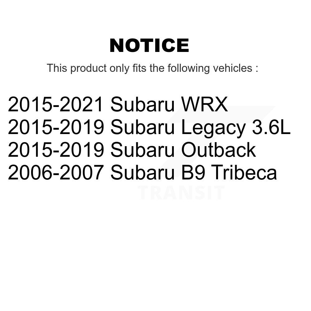 Hub Bearing Drilled Slot Brake Rotor Pad Front Kit For Subaru Outback WRX Legacy