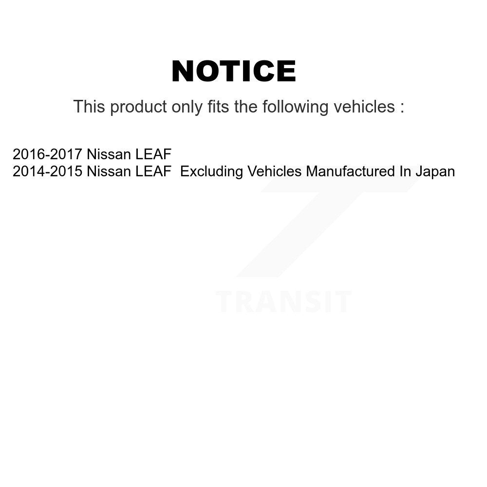 Hub Bearing Assembly Coated Drill Slot Brake Rotor Pad Front Kit For Nissan LEAF