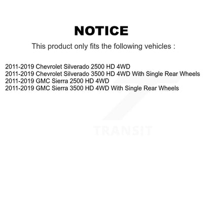 Hub Bearing Drilled Slot Brake Rotor Pad Front Kit For GMC Chevrolet Sierra 2500