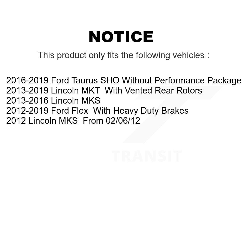 Hub Bearing Drilled Slot Brake Rotor Pads Front Kit For Ford Flex Taurus Lincoln