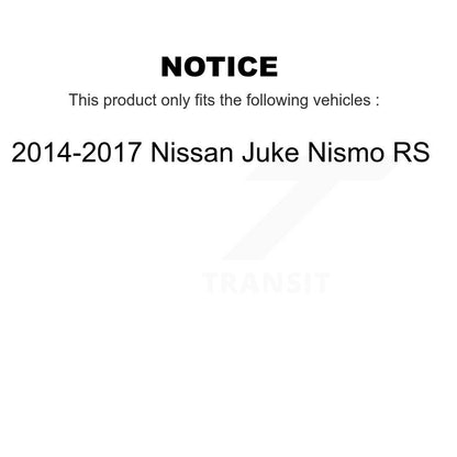 Hub Bearing Drill Slot Brake Rotor Pads Front Kit For 14-17 Nissan Juke Nismo RS