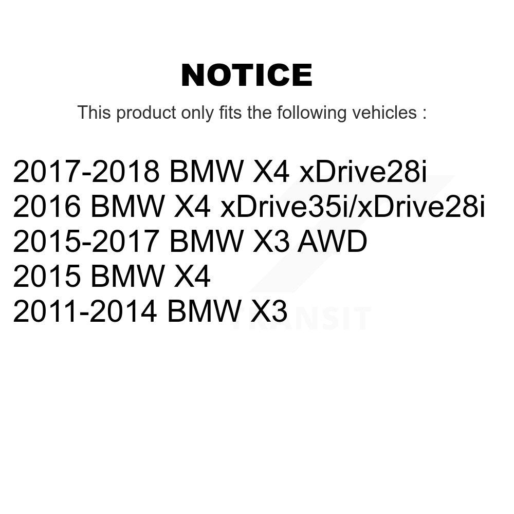 Hub Bearing Assembly Coated Drilled Slot Brake Rotor Pad Front Kit For BMW X3 X4