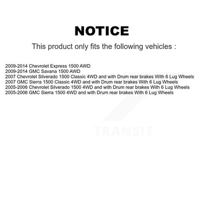 Hub Bearing Drilled Slot Brake Rotor & Pad Front Kit For Chevrolet GMC Silverado