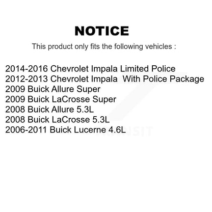 Hub Bearing Coated Brake Rotor Pads Front Kit For Buick Lucerne Chevrolet Impala
