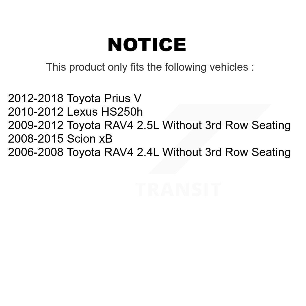 Hub Bearing Coated Brake Rotor & Pads Front Kit For Toyota RAV4 Prius V Scion xB