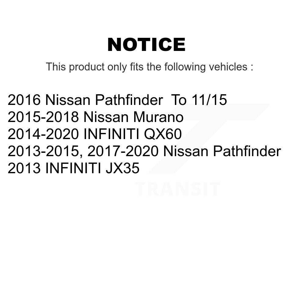 Hub Bearing Coat Brake Rotor Pad Front Kit For Nissan Pathfinder Murano INFINITI