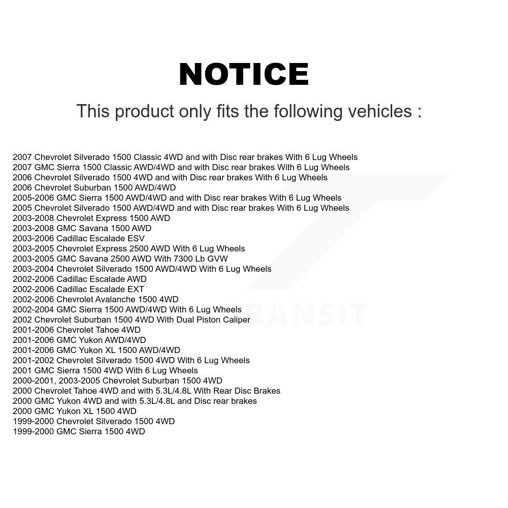 Hub Bearing Coated Brake Rotor Pad Front Kit For Chevrolet GMC Silverado 1500 XL