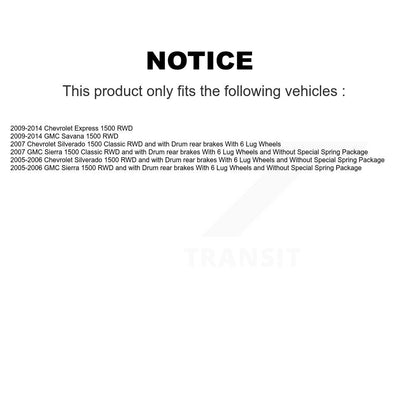 Hub Bearing Coated Brake Rotor & Pads Front Kit For Chevrolet GMC Silverado 1500