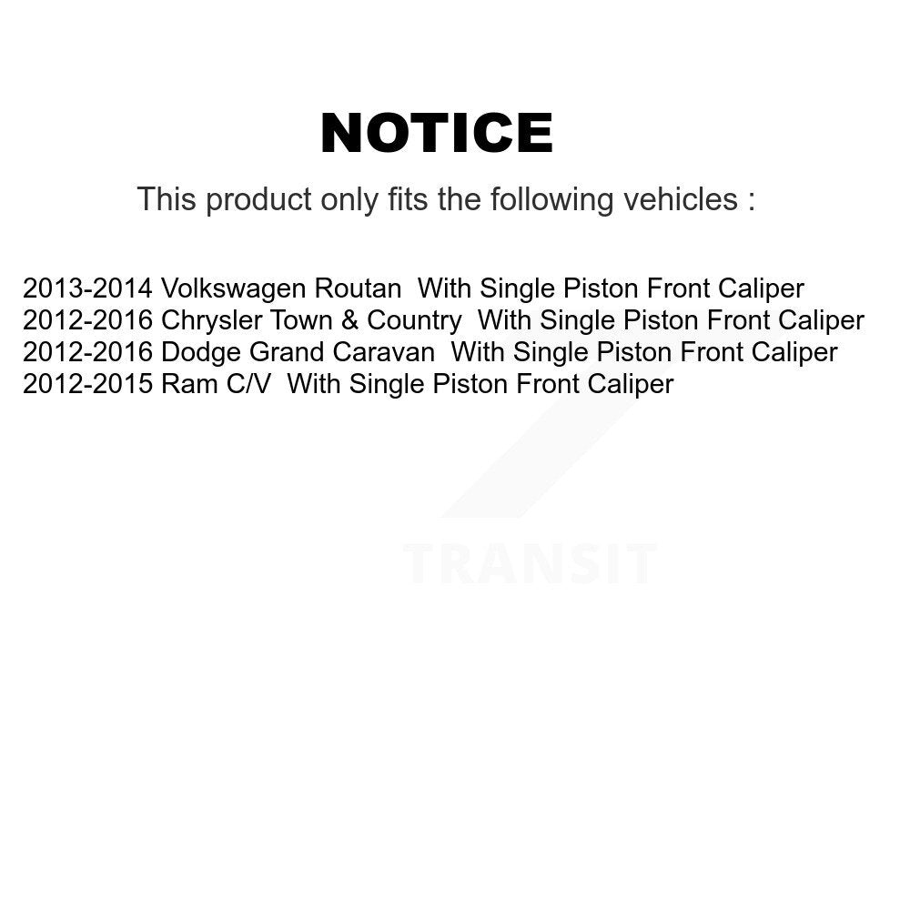 Hub Bearing Coat Brake Rotor Pad Front Kit For Dodge Grand Caravan Chrysler Town