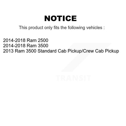 Hub Bearing Assembly Coated Disc Brake Rotor And Pad Front Kit For Ram 2500 3500