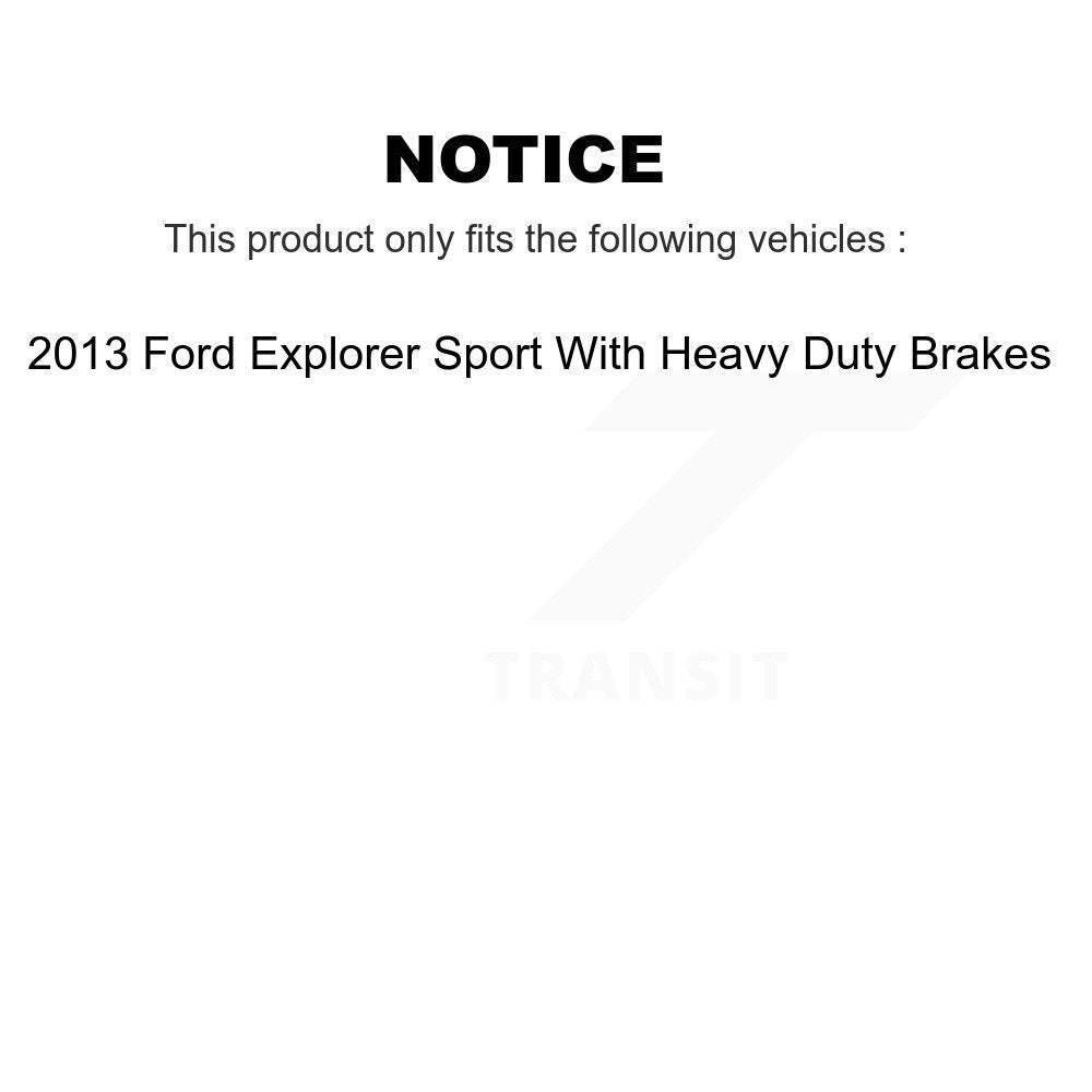 Hub Bearing Assembly Coat Brake Rotor Pad Front Kit For 2013 Ford Explorer Sport