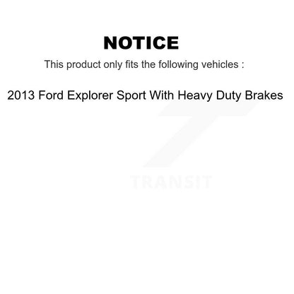 Hub Bearing Assembly Coat Brake Rotor Pad Front Kit For 2013 Ford Explorer Sport