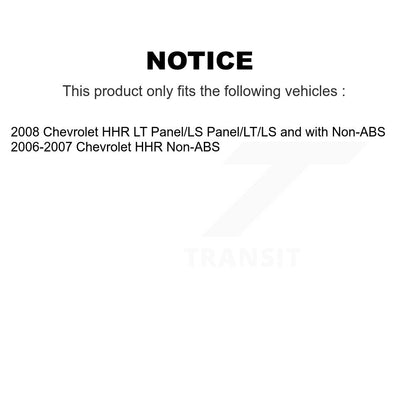 Hub Bearing Assembly Coated Disc Brake Rotor And Pad Front Kit For Chevrolet HHR