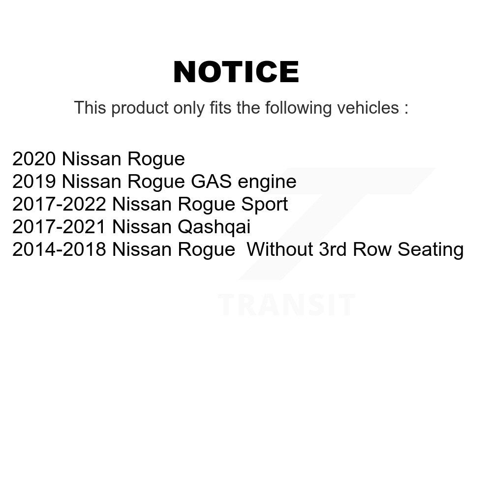 Hub Bearing Coated Disc Brake Rotor Pad Front Kit For Nissan Rogue Sport Qashqai
