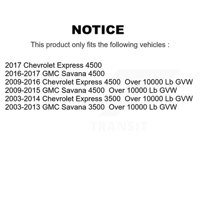 Hub Bearing Coat Brake Rotor Pad Front Kit For Chevrolet Express 3500 GMC Savana