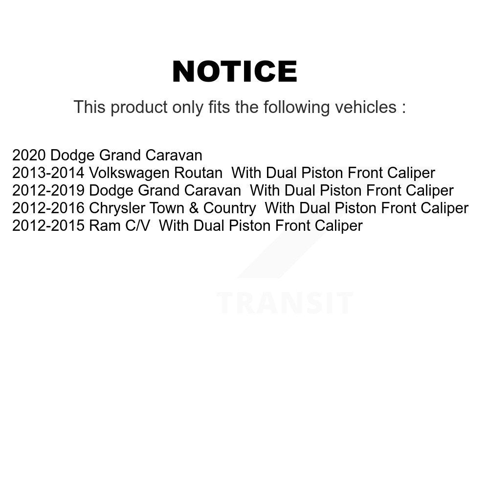 Hub Bearing Coat Brake Rotor Pad Front Kit For Dodge Grand Caravan Chrysler Town