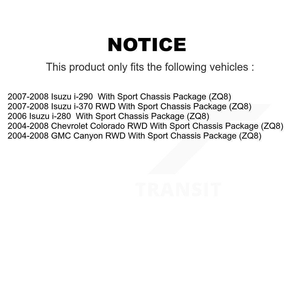 Hub Bearing Coated Brake Rotor & Pad Front Kit For Chevrolet Colorado GMC Canyon