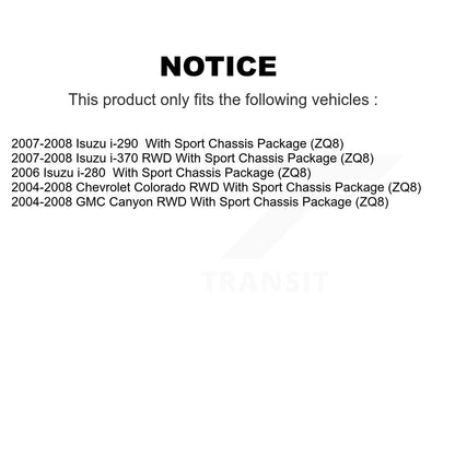 Hub Bearing Coated Brake Rotor & Pad Front Kit For Chevrolet Colorado GMC Canyon