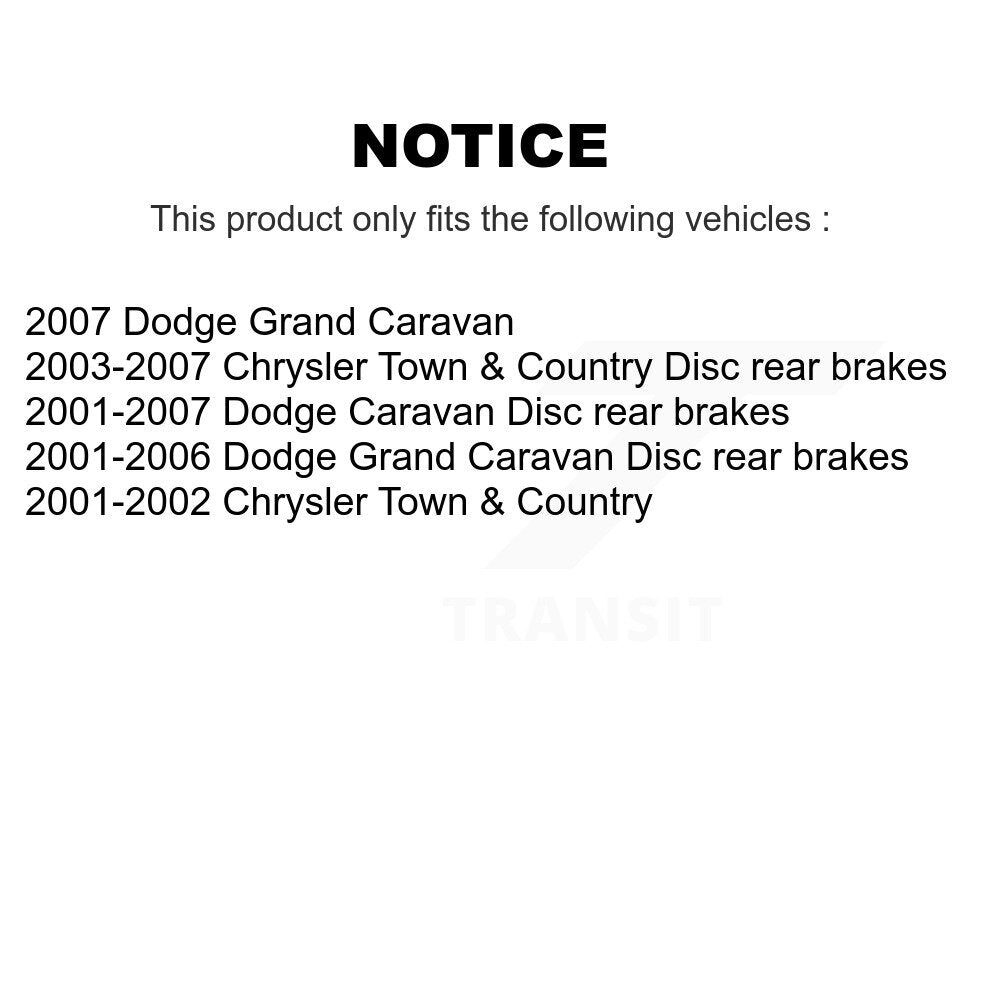 Hub Bearing Brake Rotor & Pads Front Kit For Dodge Grand Caravan Chrysler Town