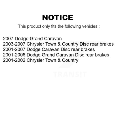 Hub Bearing Brake Rotor & Pads Front Kit For Dodge Grand Caravan Chrysler Town