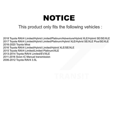 Hub Bearing Assembly Brake Rotor & Pads Front Kit For Toyota RAV4 Scion tC Mirai