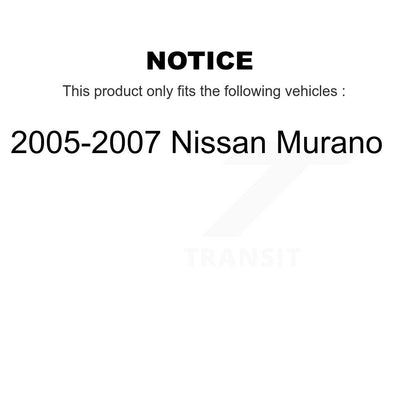Hub Bearing Assembly Disc Brake Rotor Pads Front Kit For 2005-2007 Nissan Murano