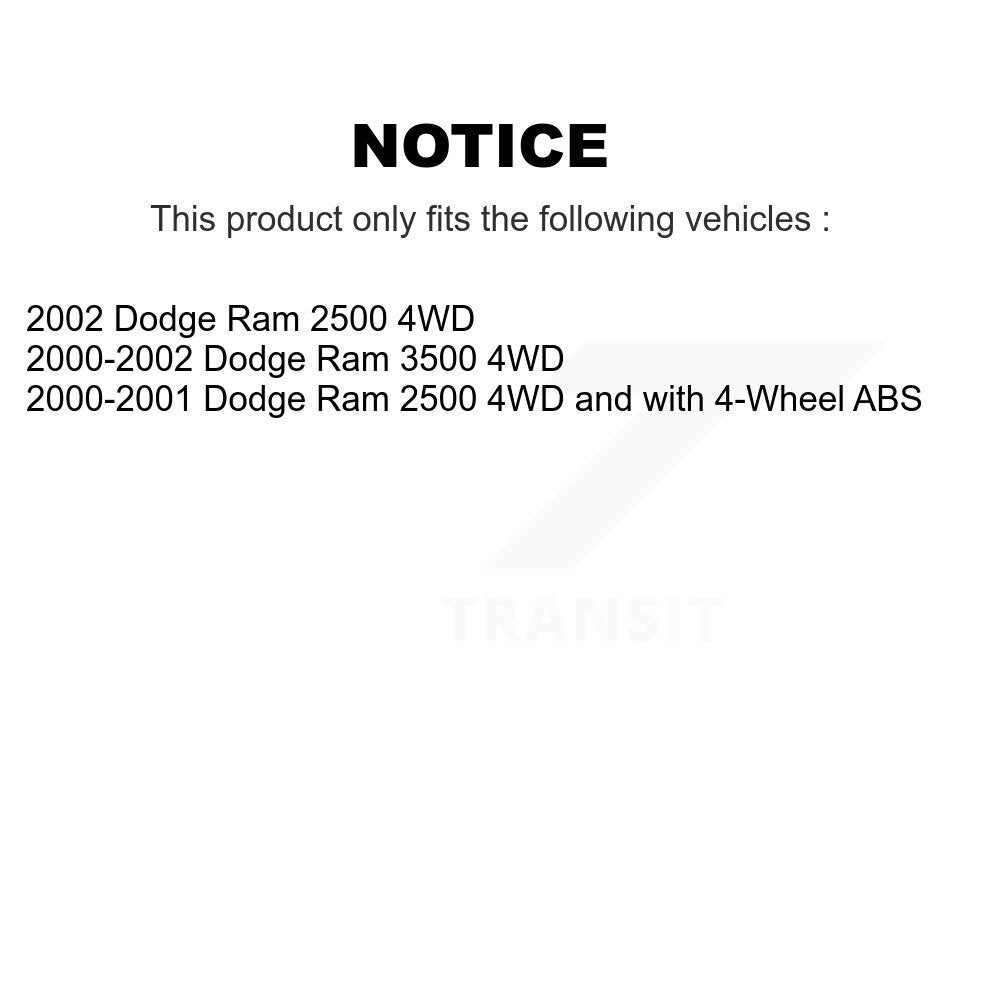 Hub Bearing Assembly Disc Brake Rotor And Pads Front Kit For Dodge Ram 2500 3500