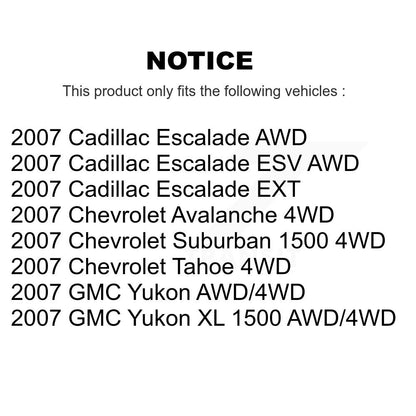 Hub Bearing Brake Rotor Pad Front Kit For Chevrolet Avalanche Cadillac GMC Tahoe