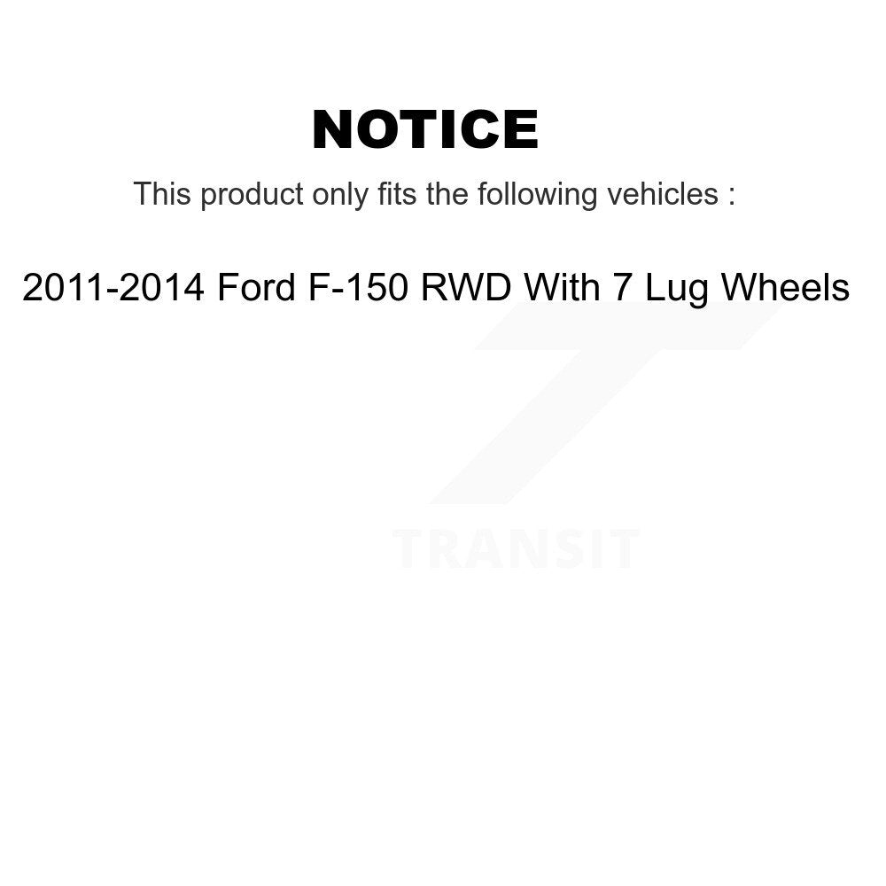 Hub Bearing Brake Rotor Pad Front Kit For 11-14 Ford F-150 RWD With 7 Lug Wheels