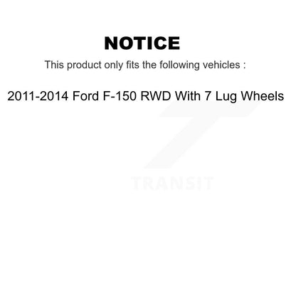Hub Bearing Brake Rotor Pad Front Kit For 11-14 Ford F-150 RWD With 7 Lug Wheels