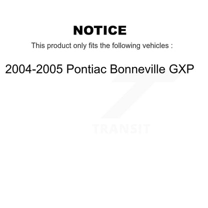 Hub Bearing Disc Brake Rotor Pads Front Kit For 2004-2005 Pontiac Bonneville GXP