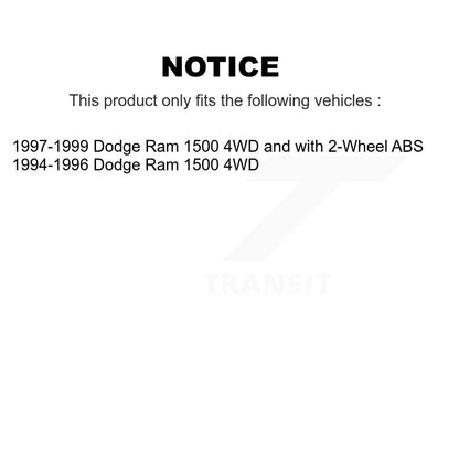 Hub Bearing Assembly Disc Brake Rotors And Pads Front Kit For Dodge Ram 1500