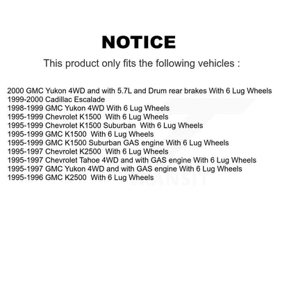 Hub Bearing Brake Rotor Pads Front Kit For K1500 Chevrolet GMC K2500 Yukon Tahoe