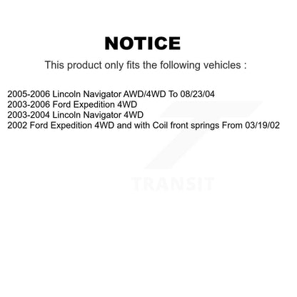 Hub Bearing Disc Brake Rotor Pad Front Kit For Ford Expedition Lincoln Navigator