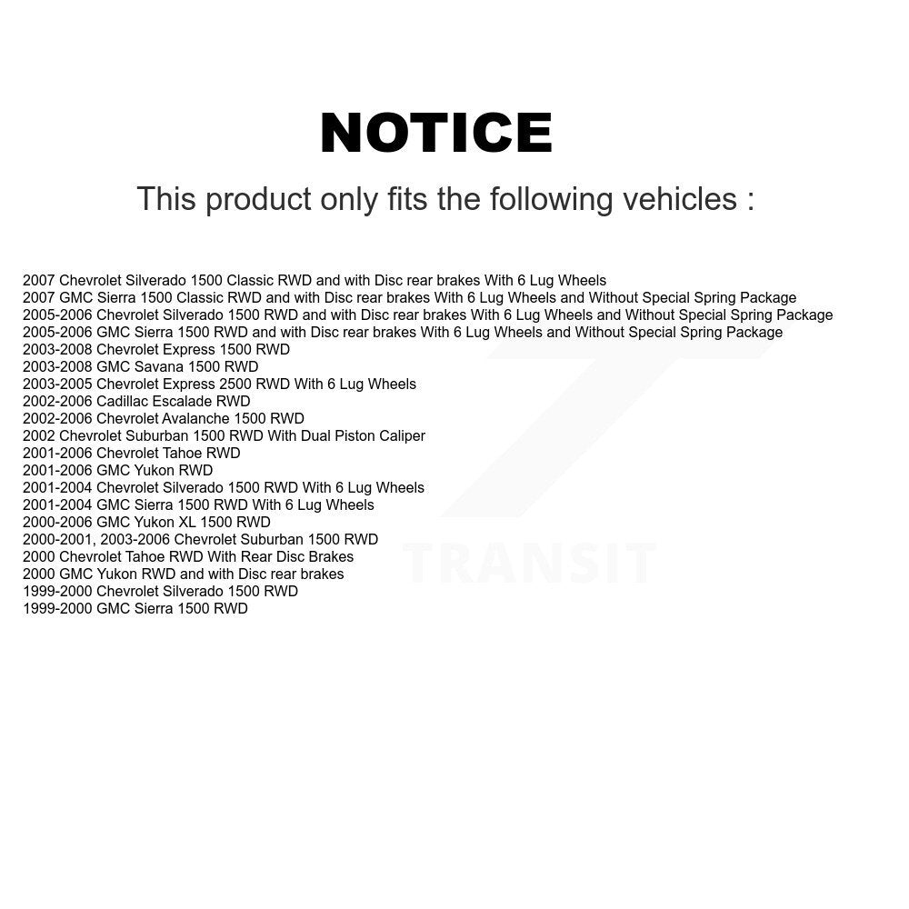 Hub Bearing Brake Rotor Pad Front Kit For Chevrolet GMC Silverado 1500 Sierra XL