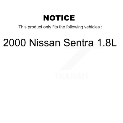 Hub Bearing Disc Brake Rotor & Pads Front Rear Kit (10Pc) For Nissan Sentra 1.8L