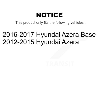 Hub Bearings Disc Brake Rotors And Pads Front Rear Kit (10Pc) For Hyundai Azera
