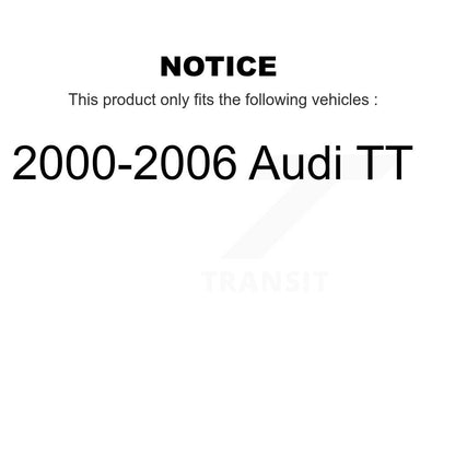 Hub Bearing Disc Brake Rotor And Pad Front Rear Kit (10Pc) For 2000-2006 Audi TT