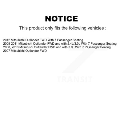 Hub Bearing Disc Brake Rotor Pads Front Rear Kit (10Pc) For Mitsubishi Outlander