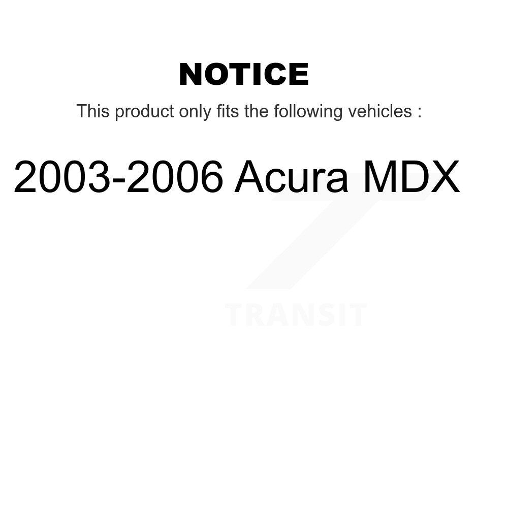 Bearing Coated Brake Rotor And Pad Front Rear Kit (10Pc) For 2003-2006 Acura MDX