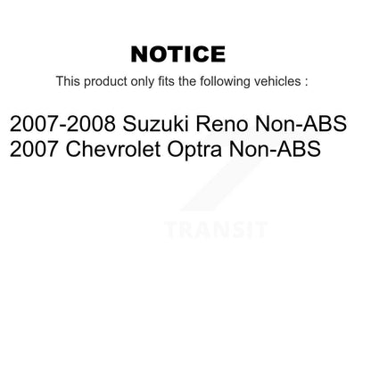 Hub Bearing Coat Brake Rotor Pads Front Rear Kit (10Pc) For Chevrolet Optra Reno